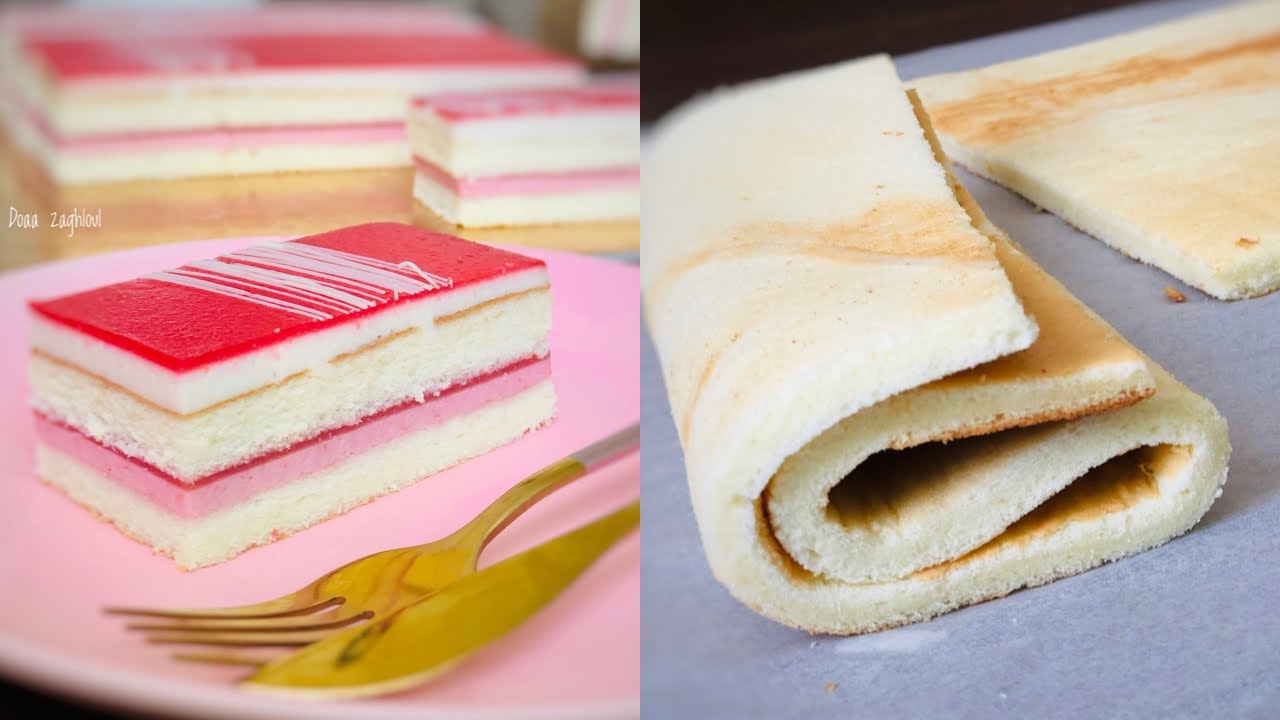 أسبونج الفانيلا للجاتوهات والسويسرول  بدون محسنات هش طعمة رائع ولونه ابيض جدااا