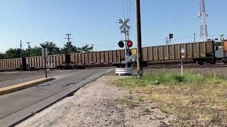 UP 9798 Empty Coal Train West, S. Union St. Railroad Crossing, Fremont NE
