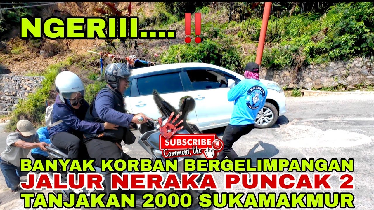 Ngeri‼️motor berjatuhan, tanjakan 2000 puncak 2 jadi jalur neraka di hari libur