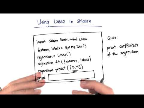 Lasso Coefficients Quiz - Intro to Machine Learning