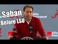 Nick Saban provides update on Trey Sanders and previews matchup against LSU Tigers
