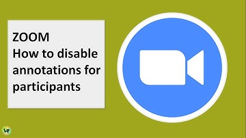 Zoom | How to disable annotations for participants