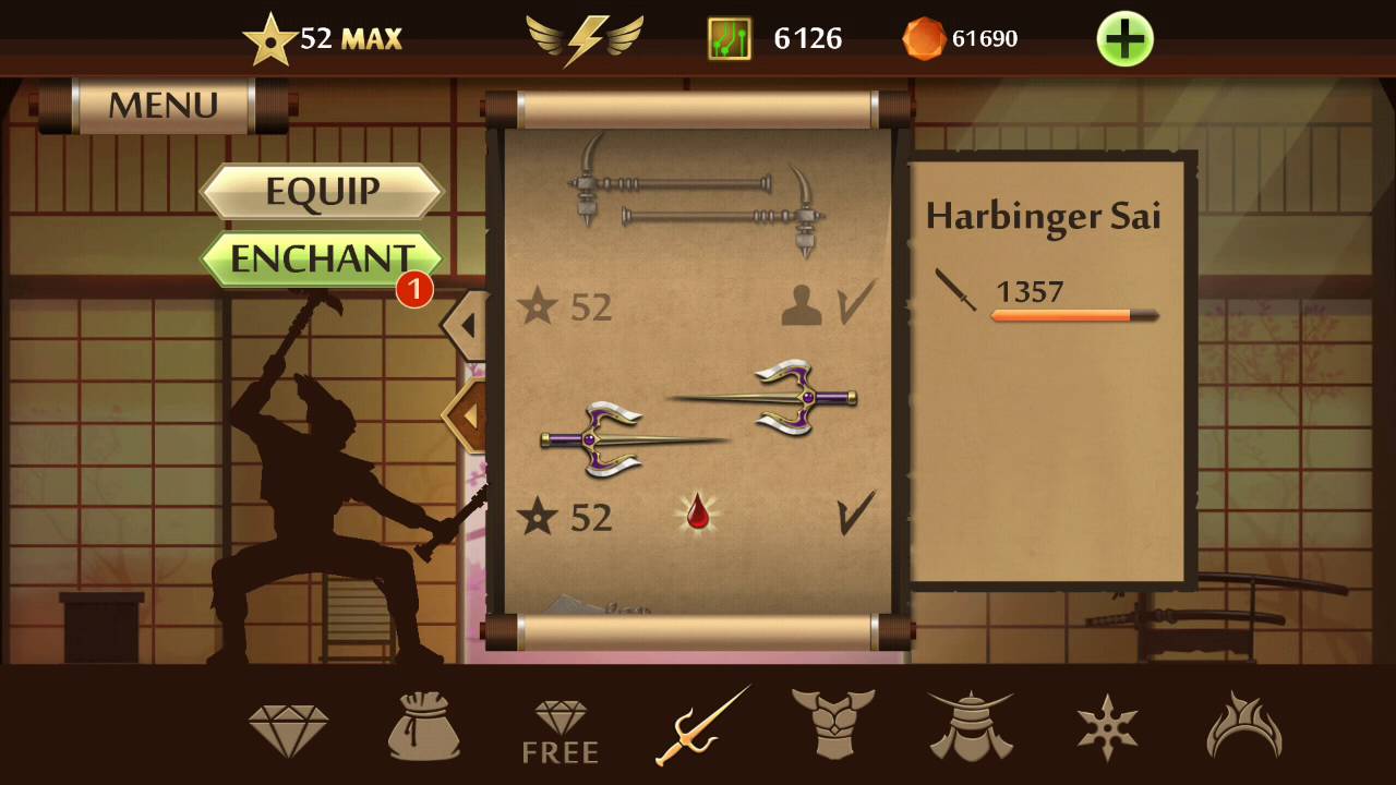 Shadow fight 2 - all weapons [1-52] - 