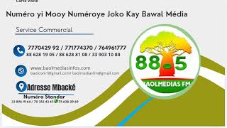 (🔴Direct- )(Radio baolmedias FM 88.5 Première Radio Digital du Baol)