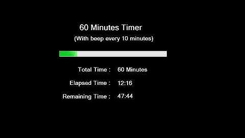 60 Minute timer with beep every 10 minute interval