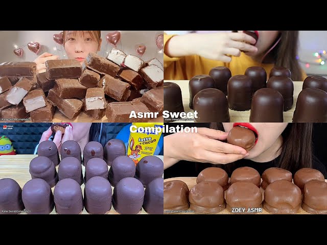 ASMR CHOCOLATE MARSHMALLOW Compilation |No Talking| Satisfying Bites & Crunch|ASMR Food| Only Bites 