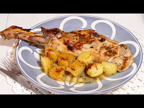 BAKED SUCKLING LAMB SHOULDER with POTATOES. DELICIOUS AND SUPER EASY!