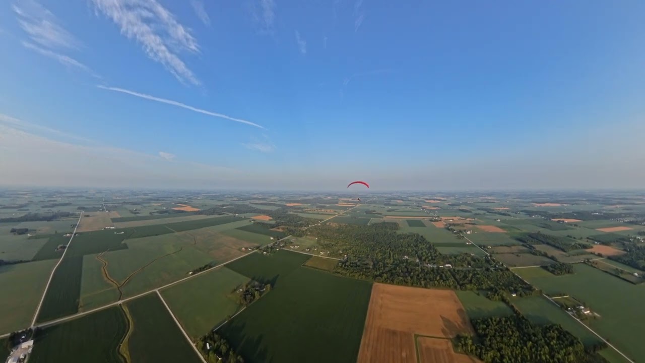 Paramotor wing tip touch