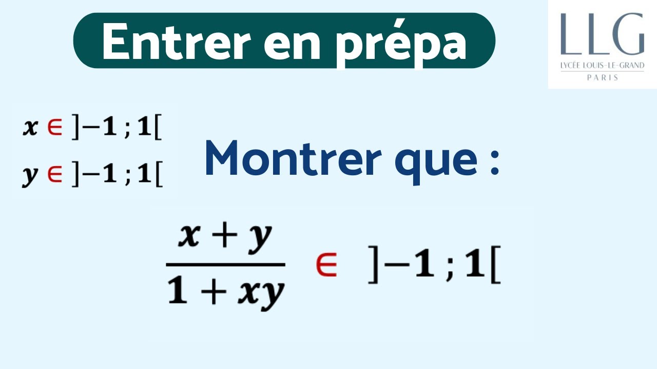 Une inégalité musclée 💪 - en route vers la prépa LLG