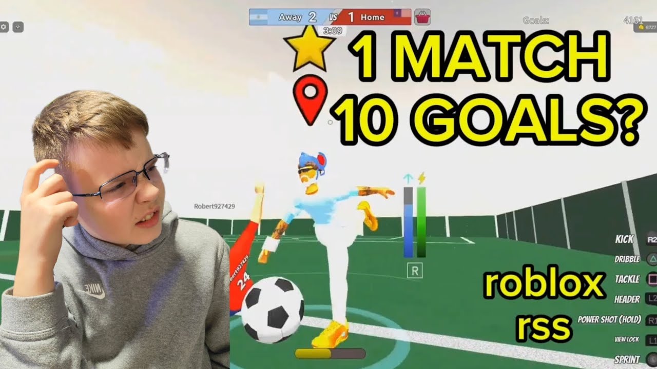 Realistic street soccer ROBLOX 1 MATCH 10 GOALS? 