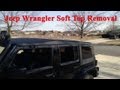 How to: Put Down (4 Door) Jeep Wrangler Soft Top *with one person*