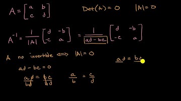 Matrices invertibles y no invertibles | Khan Academy en Español