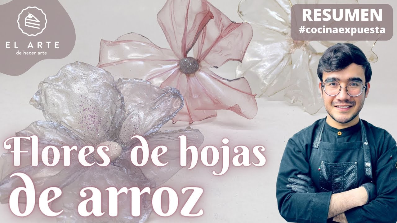 Cómo hacer flores de hoja de arroz | Flores comestibles - El arte de hacer arte