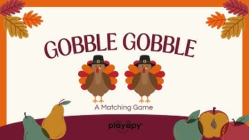 GOBBLE GOBBLE | Turkey & Thanksgiving Matching Game for Kids | Visual Perception & Attention Skills