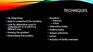 Theories of Counseling  Narrative Therapy