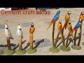 How To Make Cement Parrots at home || Cement Diy Decor Garden.