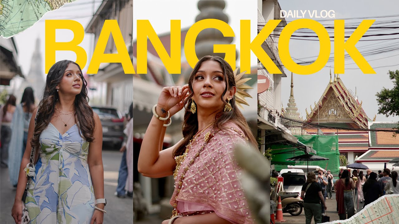 24 Hours in Bangkok 🇹🇭 Vlog🌸 | Cafes,Temples, Food| Chatuchak Weekend Market ✨