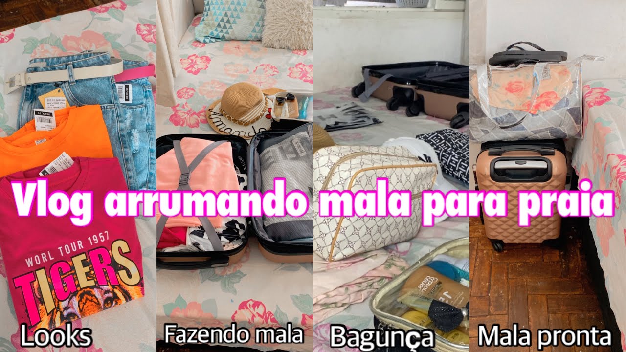 VLOG ARRUMANDO A MALA PARA 3 DIAS NA PRAIA| GUARUJÁ, looks, produtos… # ...