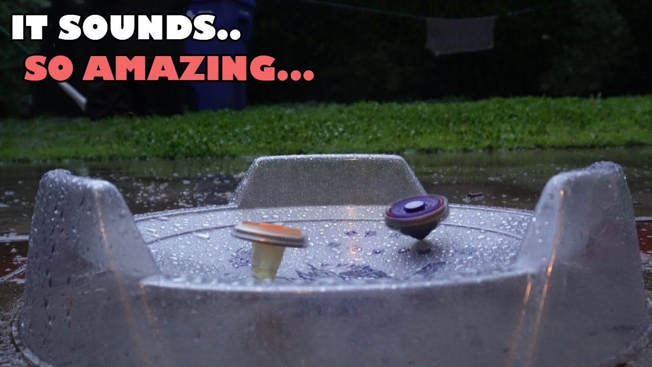 BEYBLADE IN RAIN! Flash Sagittario vs Big Bang Pegasus! Beyblade ASMR