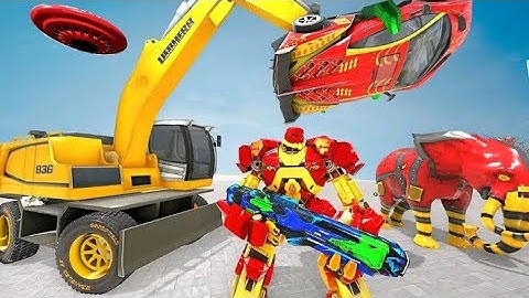 Robot Machine Mutfilim,Space Robot Wars with Transforming Robot Elephants-Temu Gamer.
