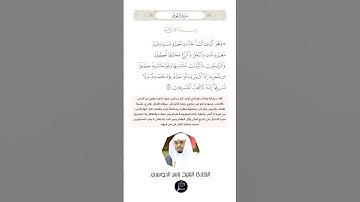 الآية (141) من سورة الأنعام// القارئ الشيخ ياسر الدوسري
