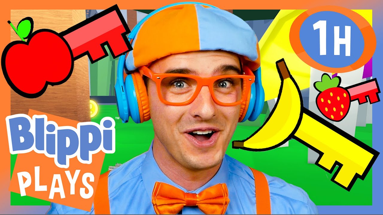 Can Blippi Find ALL the Fruit Keys? | BEST OF BLIPPI PLAYS ROBLOX! | Gaming Videos for Kids