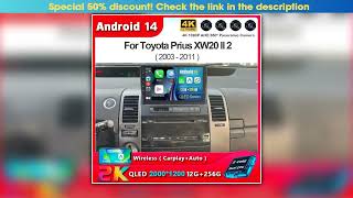 Hands-On Android 14 For Toyota Prius Xw20 Ii 2 2003 - 2011 Autoradio Di Navigazione Gps Radio Dvd C