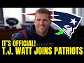 IT'S OFFICIAL! T.J. WATT SIGNS 3-YEAR DEAL TO POWER THE PATRIOTS DEFENSE | Patriots News