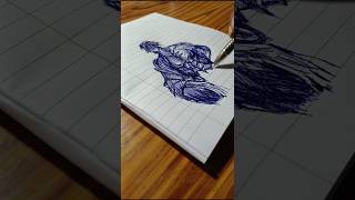 crazy anime drawing with pen 😧✨#shorts #shortsfeed #anime #edit