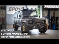 FITTING A SUPERCHARGED V8 INTO A LAND ROVER!! (CHEVROLET LS3) | MAHKER EP010