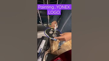 How to make the YONEX LOGO on new stringed racket#yonex#badminton #mustwatch !!