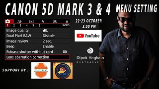 canon 5D mark 3 & 4 full camera  menu setting Hindi Dipak Vaghela screenshot 3