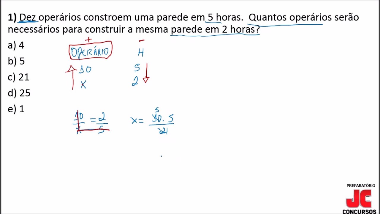 Lista de Exercícios – Regra de Três