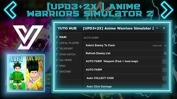BEST SCRIPT [UPD3+2X🍀] Anime Warriors Simulator 2 AUTO FARM + Auto Hatch + MANY FEATURE |PASTEBIN