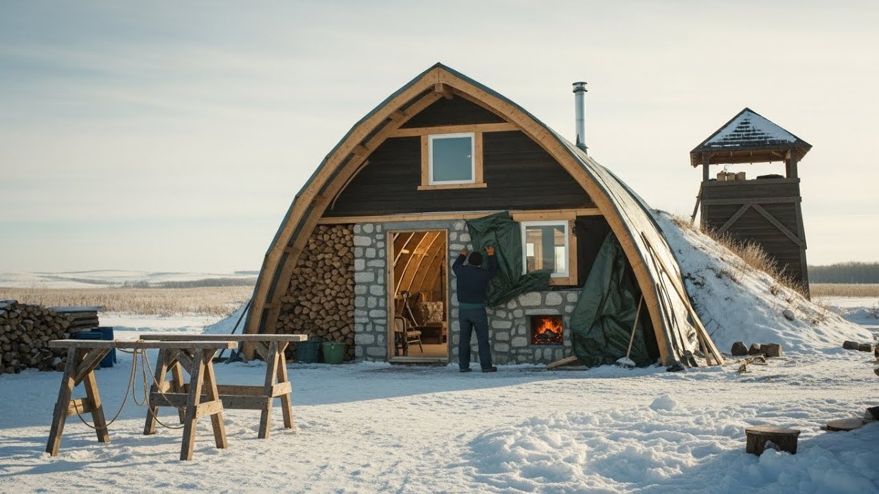The Stove Went Dead at -20°F... the Quonset Hut Shell Over Cabin Proved the Skeptic Wrong