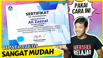 Cara membuat sertifikat di canva BANYAK SEKALIGUS