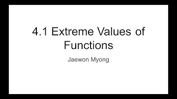 Instruction video for 4.1 Extreme Values of Functions