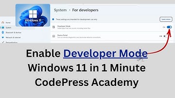 Enable Developer Mode Windows 11 in 1 Minute  CodePress Academy
