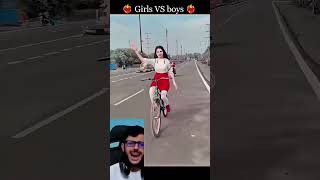 girl vs boys cycle stunt #surfing #shorts #youtubeshorts #cyclestunt #wheelie #cyclelife #rider