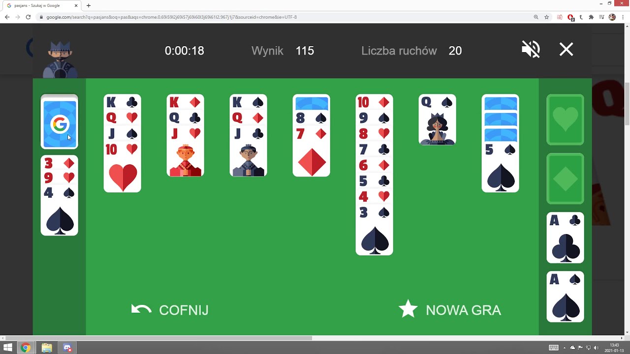 Google Solitaire Hard 27 wr 