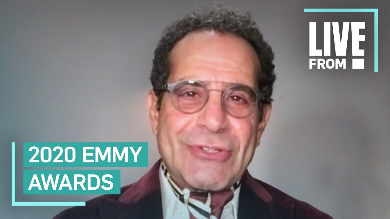 Tony Shalhoub Shines in Maroon Velvet at Emmys 2020