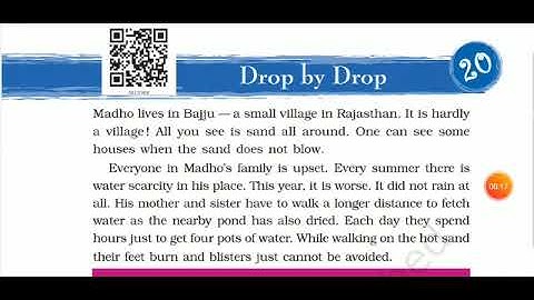 Drop by drop ncert class 3rd chapter 20 From Evs book in hindi