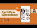 【Part 1-1/2】App Critique Mock Interview | Etsy