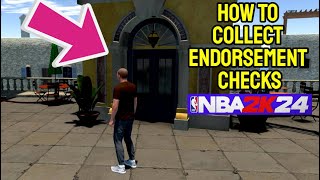 HOW TO COLLECT ENDORSEMENT CHECKS IN NBA 2K24 MYCAREER CURRENT GEN