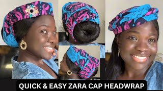 HOW TO TIE QUICK & EASY ZARA CAP HEADWRAP ON YOUR OWN 🔥 / TUTORIAL