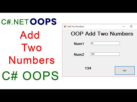 OOP Add two numbers using C#.net