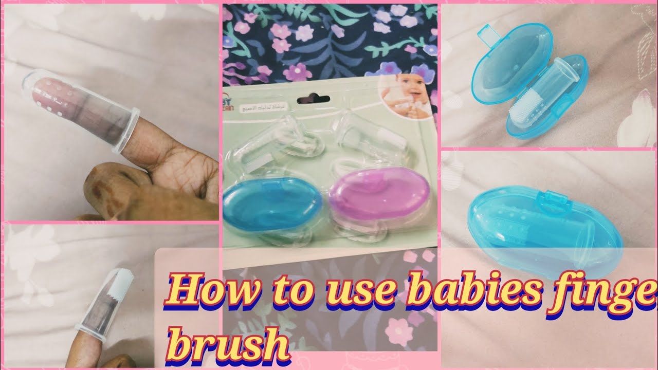 தமிழில் How to use babies finger brush / How to brush baby teeth/Baby's