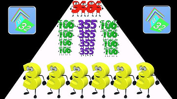 Satisfying ASMR Gameplay / 🔂 Number merge run shooting ( 2048 ) merge fellas 2048 game part 09