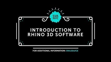 SVA Online - Introduction to Rhino 3D Software