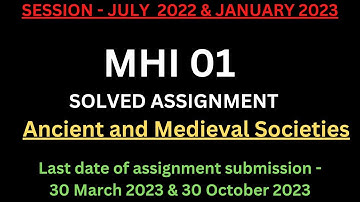 MHI 01 Solved Assignment 2022-23 | MHI 01 Solved Assignment 2022-2023 | MHI 01 Assignment PDF
